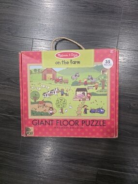 Melissa & Doug Natural Play Giant Floor Puzzle: On The Farm (35 Pieces)